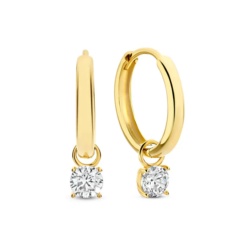 Set de Pendientes Larmes de Lune Stone | Oro